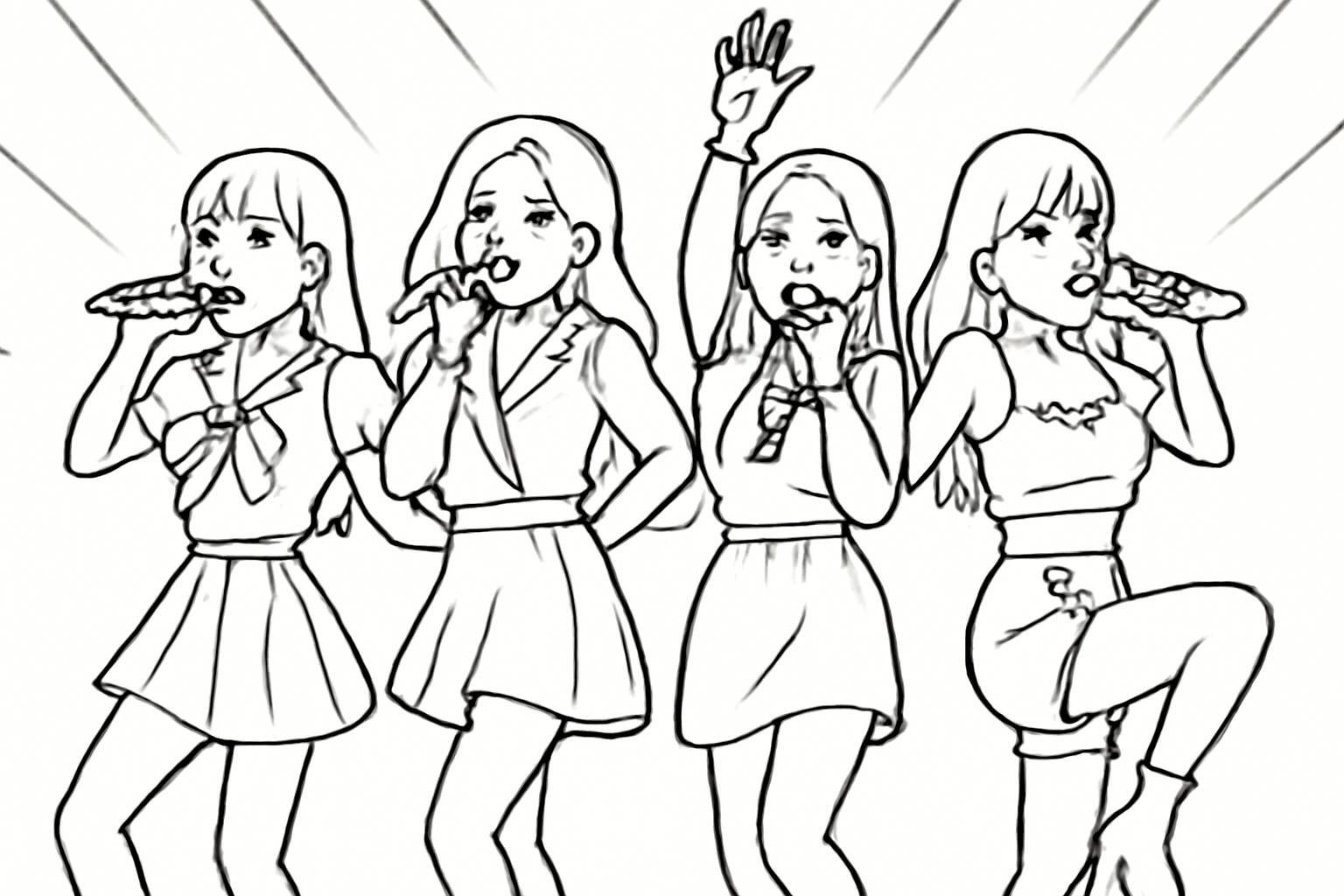Blackpink Performing on Stage