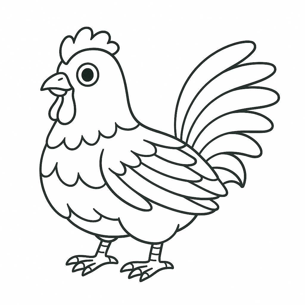 Chicken Coloring Pages for Kids – Free PDF Download