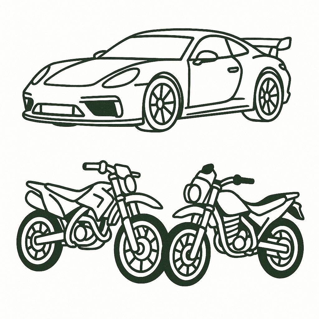 Supercars and Motorcycles