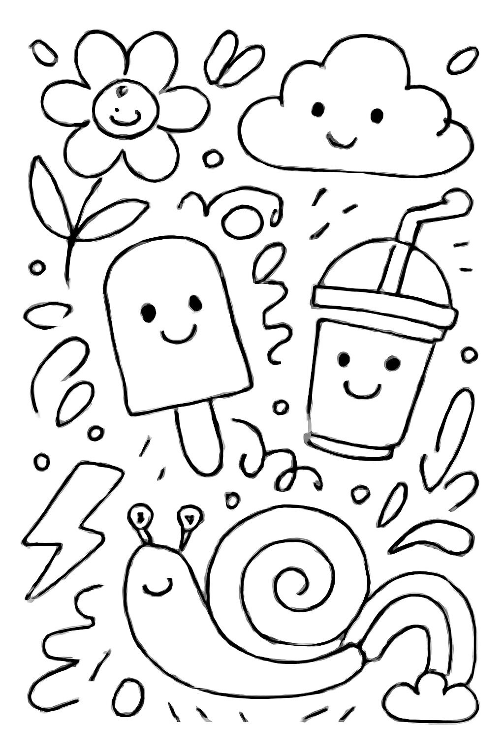 Doodle Coloring Style
