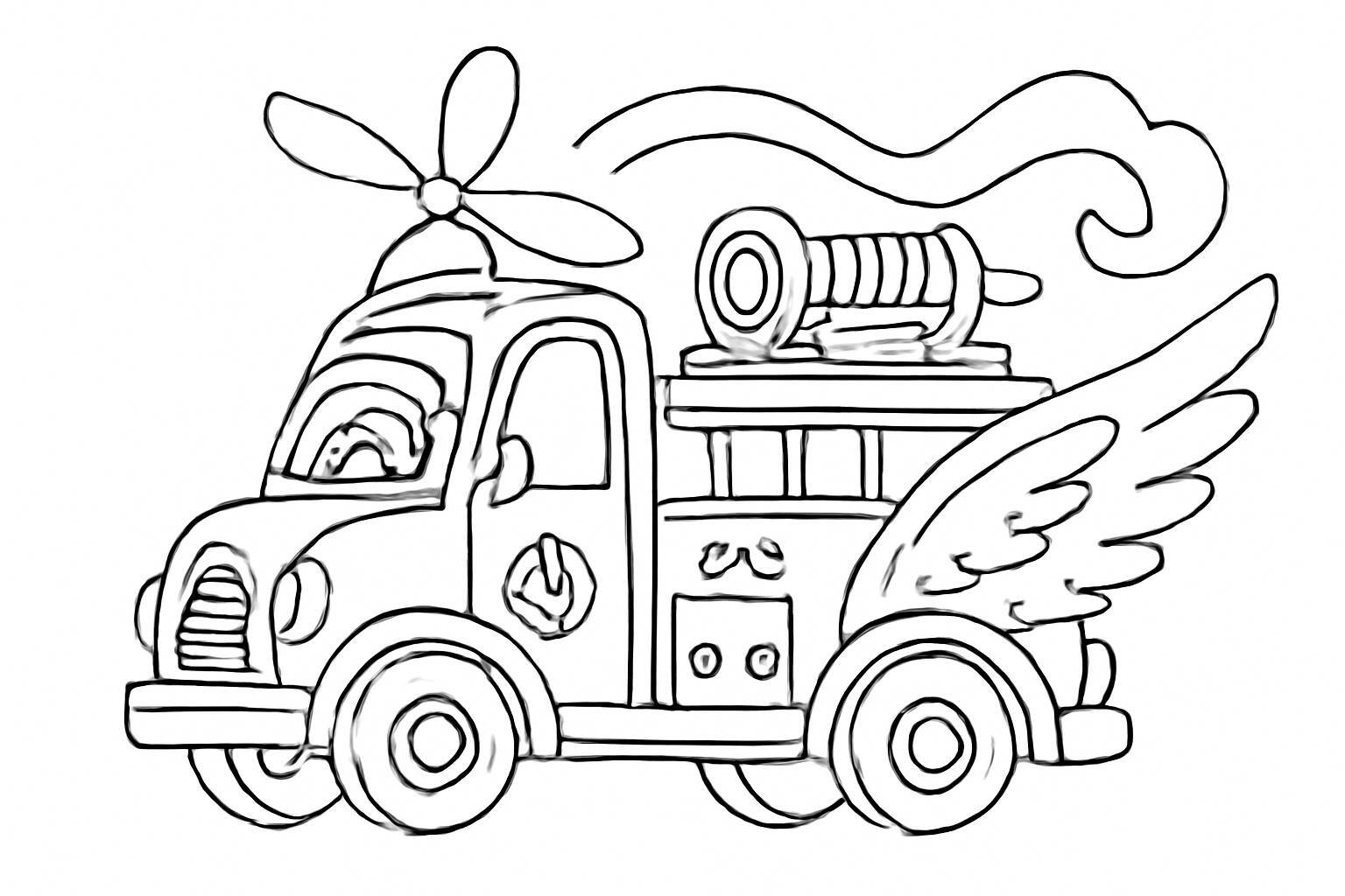 Fire Truck Coloring Pages for Kids – Free PDF Download