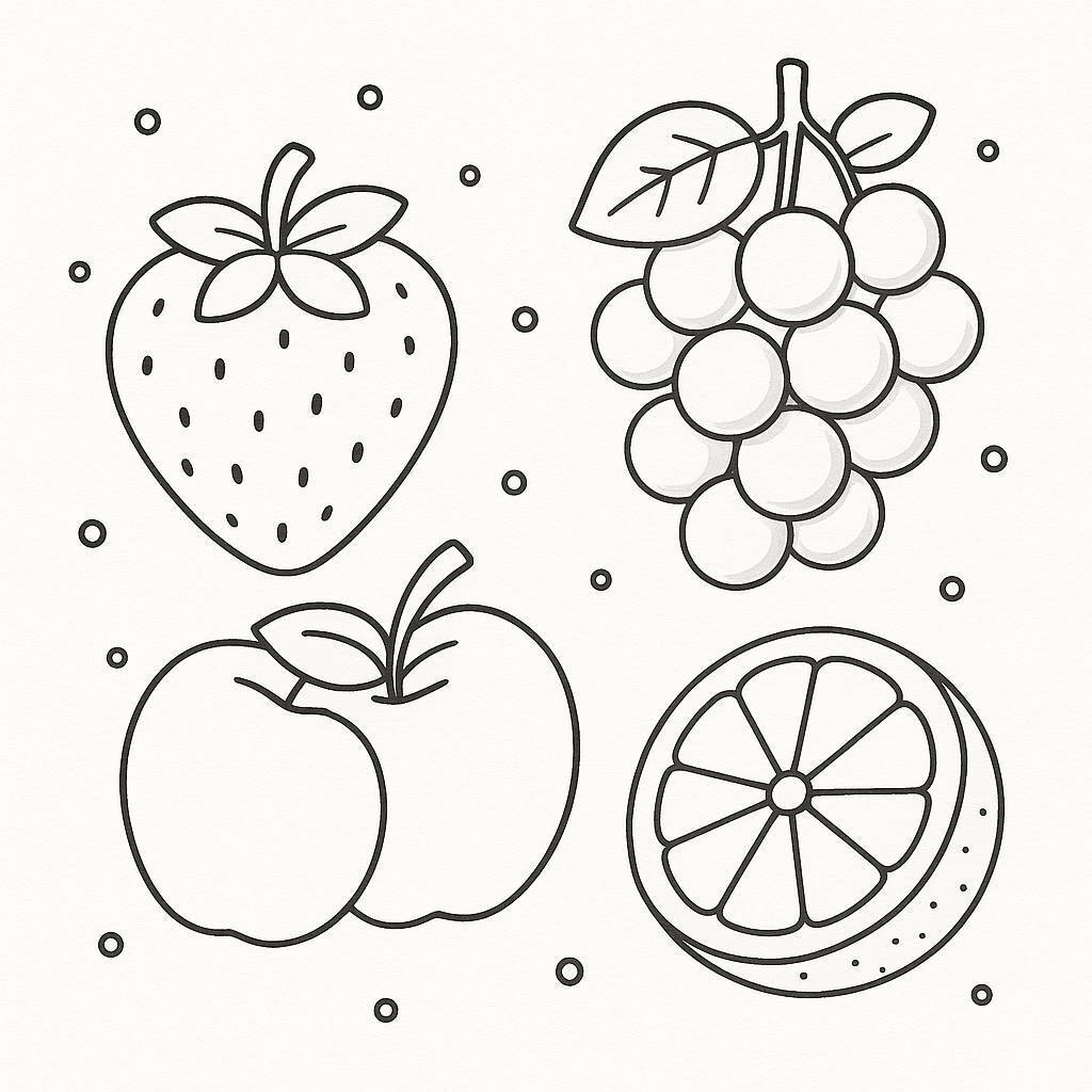 Fruit Coloring Pages for Kids – Easy-to-Download Coloring Sheets