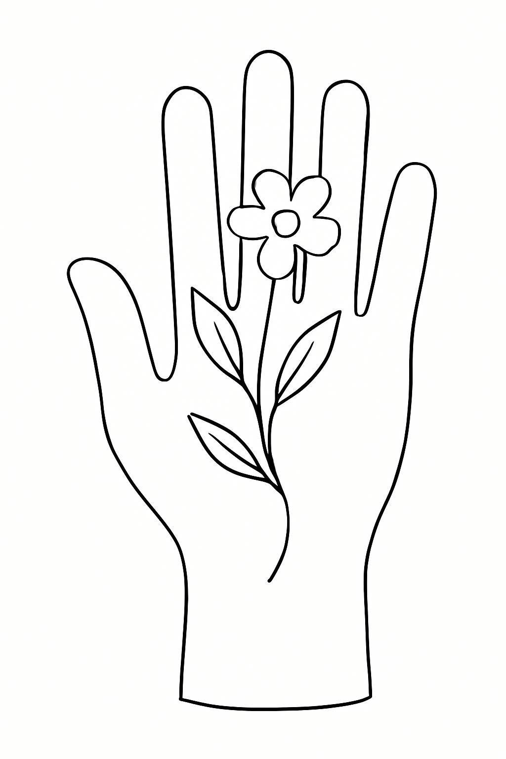 Hand Combined with Flowers