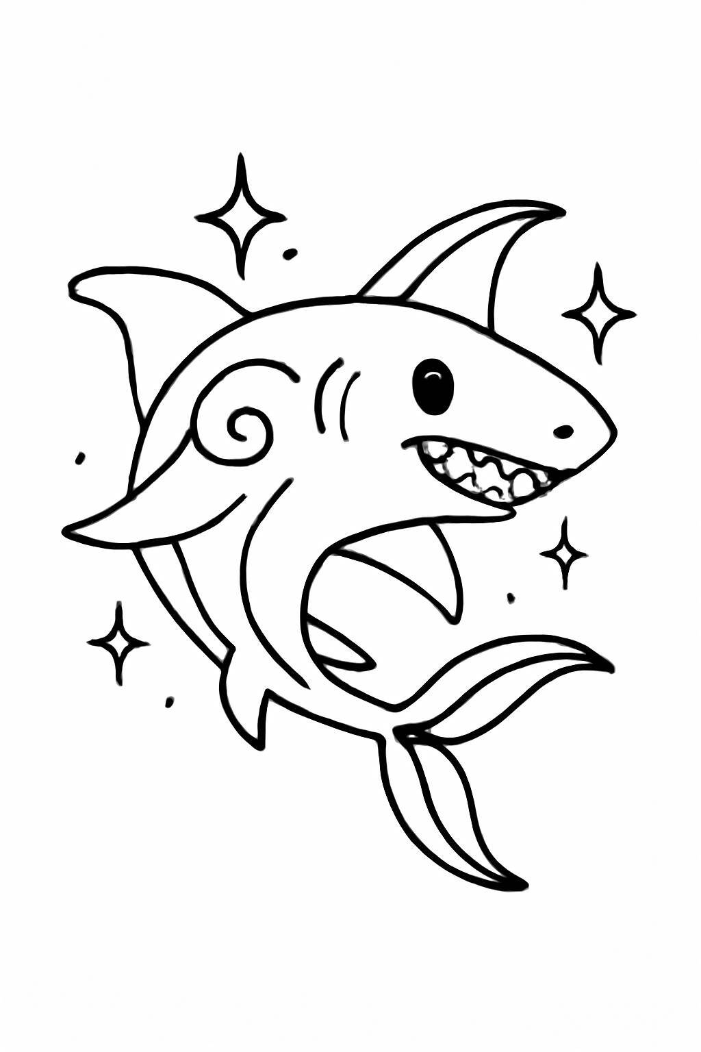 Shark Coloring Pages for Kids – Free Printable Shark Coloring PDF
