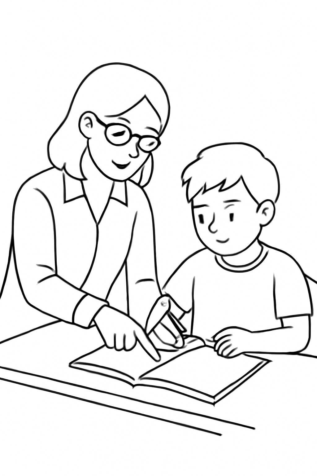 Teacher with Students