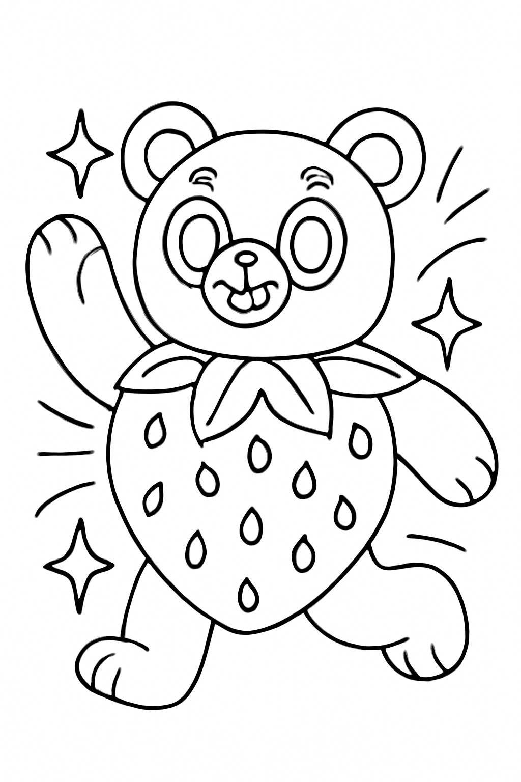 Neon Strawberry Bear