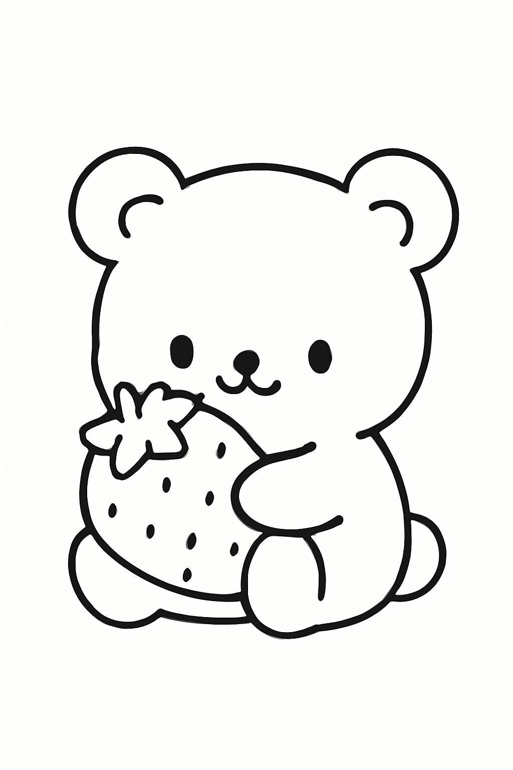 Cute Pastel Strawberry Bear