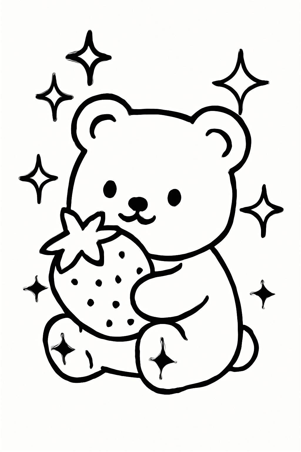 Luxurious Metallic Strawberry Bear