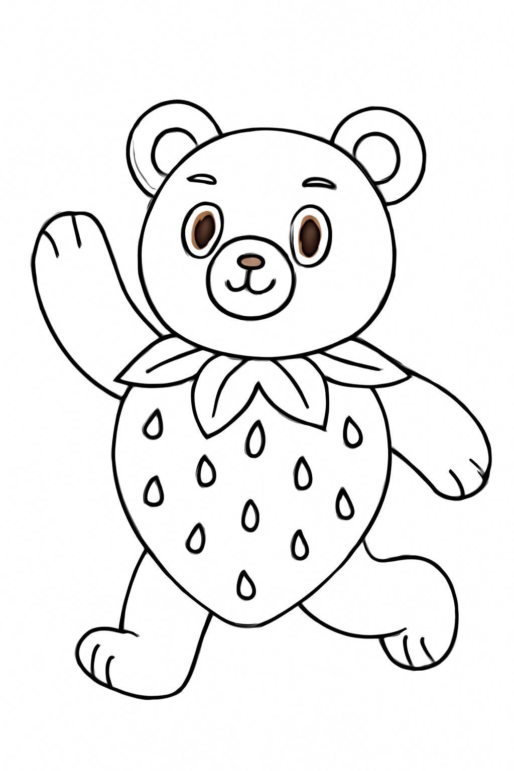 Ombre Strawberry Bear