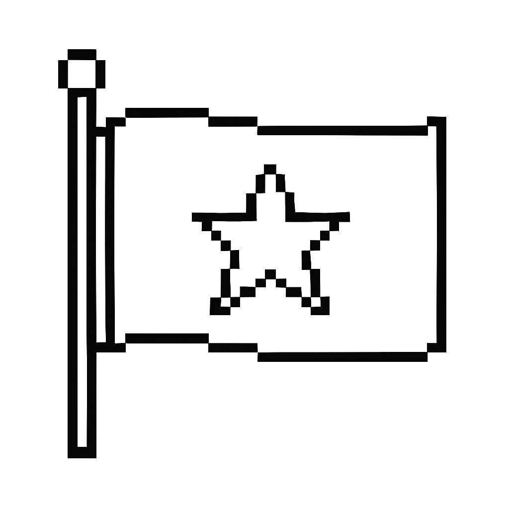 Pixel Vietnamese Flag