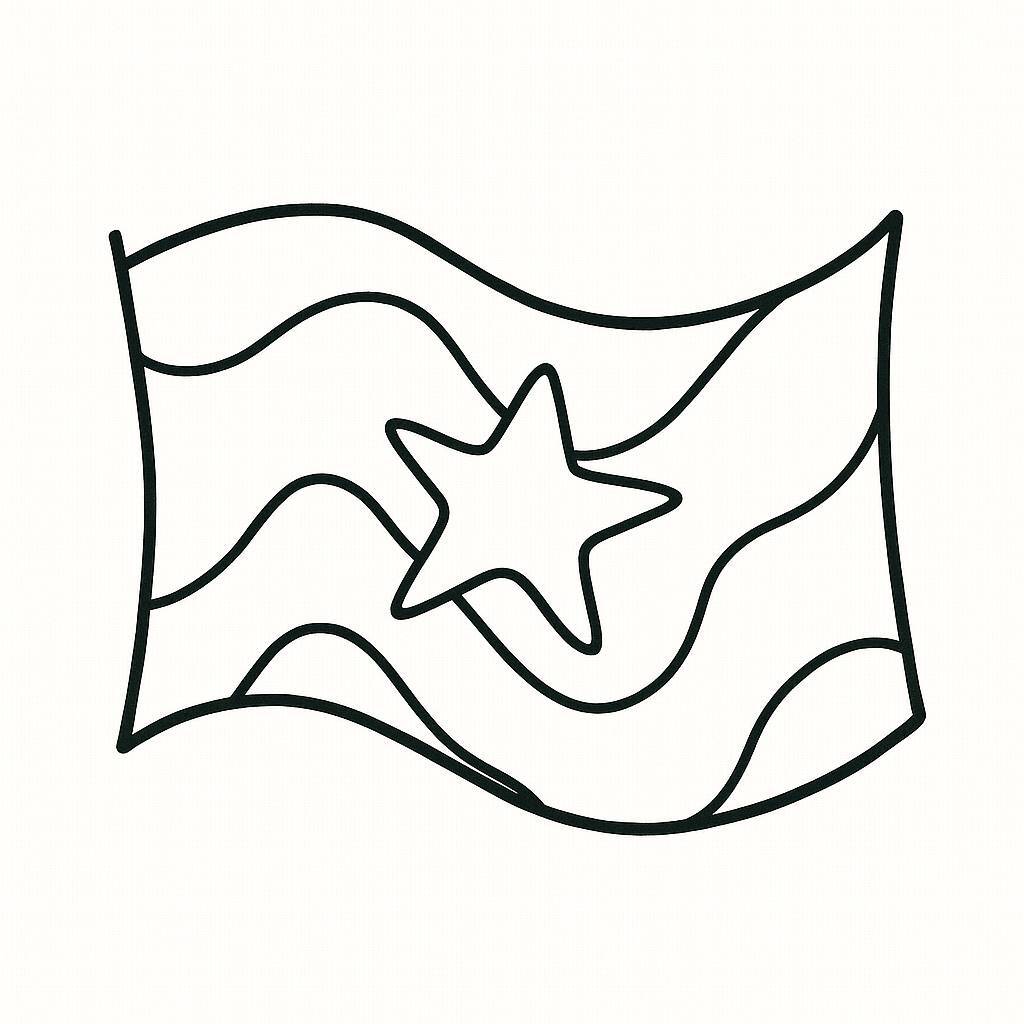 Abstract Vietnamese Flag