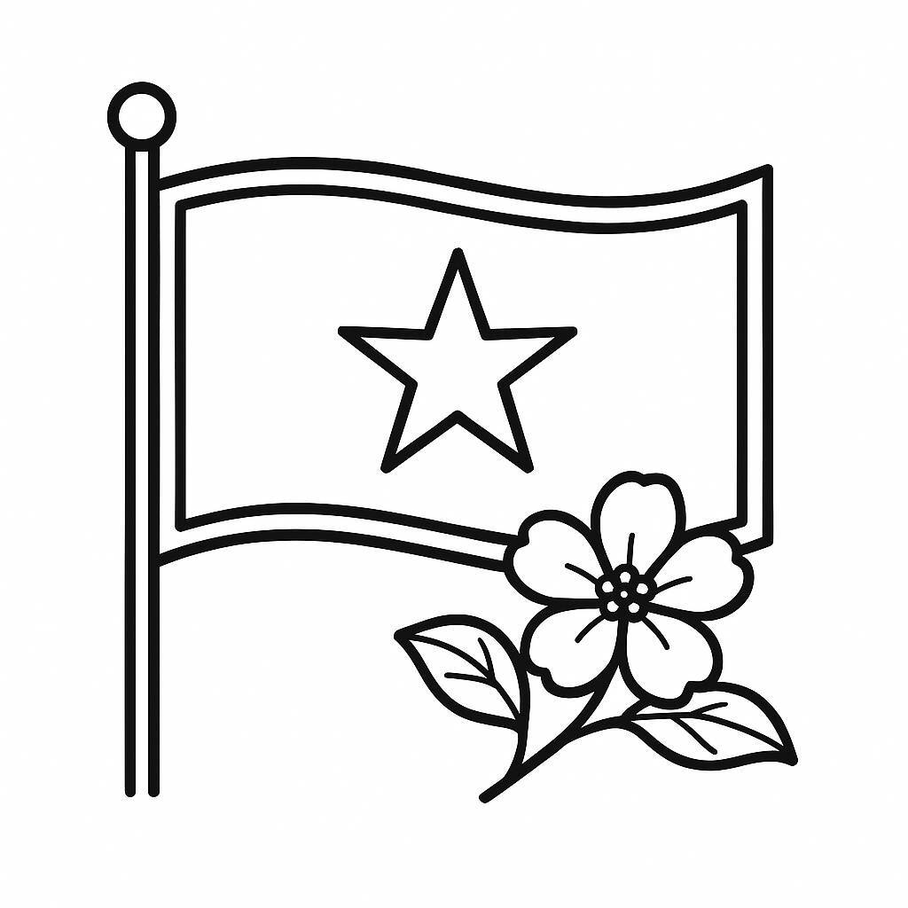 Vietnam Flag Coloring Pages for Kids – Beautiful and Educational Flag Pictures