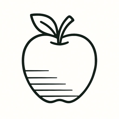 Apple Coloring Pages for Kids – Beautiful Apple Coloring Pictures