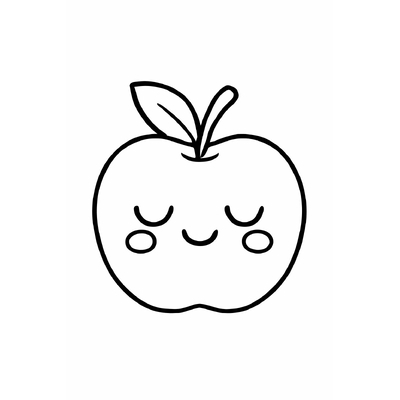 Apple Coloring Pages for Kids – Beautiful Apple Coloring Pictures