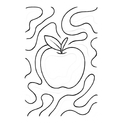 Apple Coloring Pages for Kids – Beautiful Apple Coloring Pictures