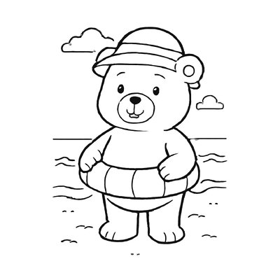 Bear Coloring Pages for Kids – Cute Bear Coloring PDF