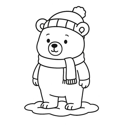 Bear Coloring Pages for Kids – Cute Bear Coloring PDF