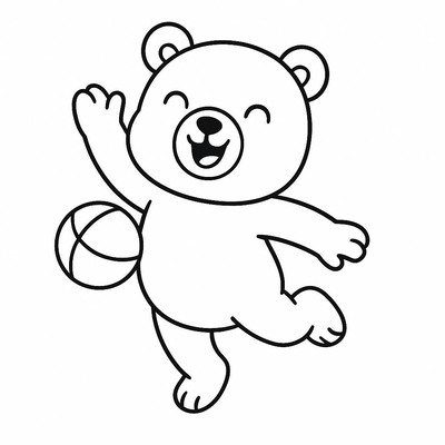 Bear Coloring Pages for Kids – Cute Bear Coloring PDF