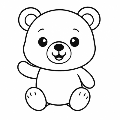 Bear Coloring Pages for Kids – Cute Bear Coloring PDF