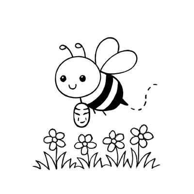 Bee Coloring Pages for Kids – Free Printable Bee PDF