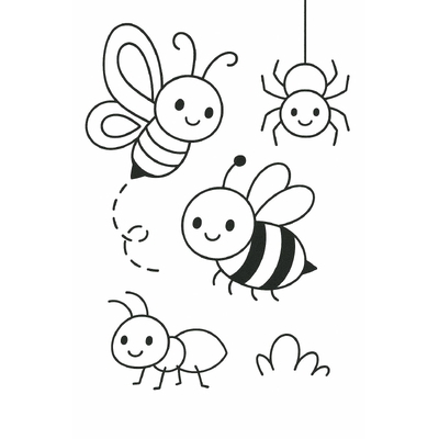 Bee Coloring Pages for Kids – Free Printable Bee PDF