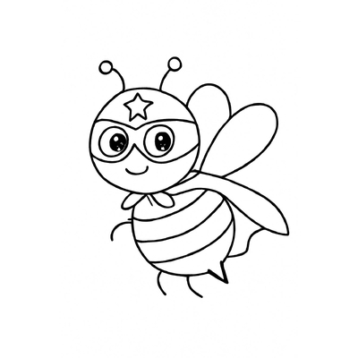 Bee Coloring Pages for Kids – Free Printable Bee PDF