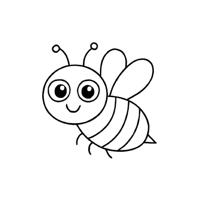 Bee Coloring Pages for Kids – Free Printable Bee PDF