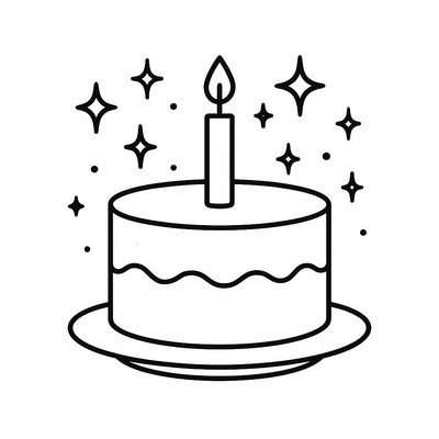 Birthday Cake Coloring Pages for Kids – Printable Cake Coloring PDF