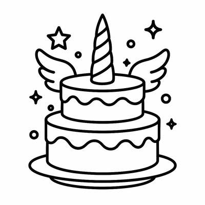 Birthday Cake Coloring Pages for Kids – Printable Cake Coloring PDF