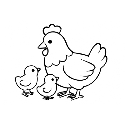 Chicken Coloring Pages for Kids – Free PDF Download