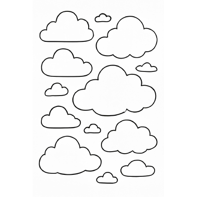 Cloud Coloring Pages for Kids – Beautiful Cloud Coloring Pictures