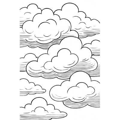Cloud Coloring Pages for Kids – Beautiful Cloud Coloring Pictures