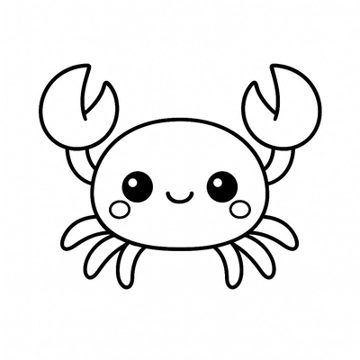 Crab Coloring Pages for Kids – Free Printable Crab Coloring PDF