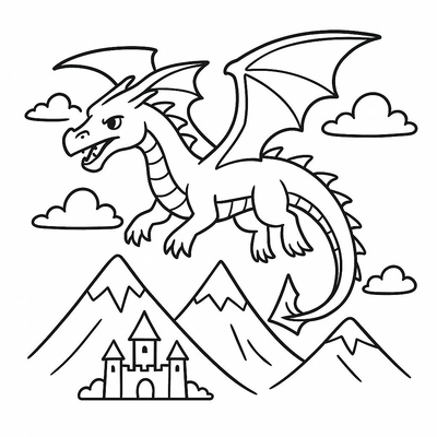 Dragon Coloring Pages for Kids – Beautiful PDF Coloring Sheets