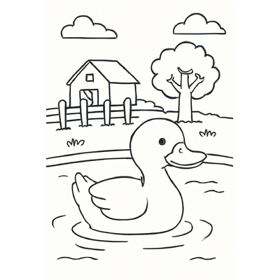 Duck Coloring Pages for Kids – Free PDF Download