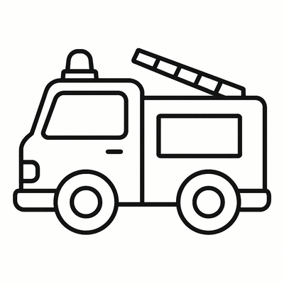 Fire Truck Coloring Pages for Kids – Free PDF Download