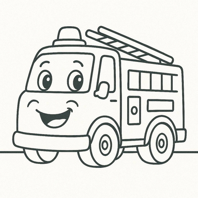 Fire Truck Coloring Pages for Kids – Free PDF Download