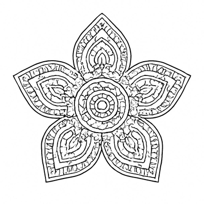 Five-Petal Flower Coloring Pages for Kids – Free Printable PDF