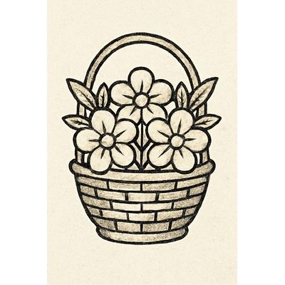 Flower Basket Coloring Pages for Kids – Fun and Creative Coloring Pictures