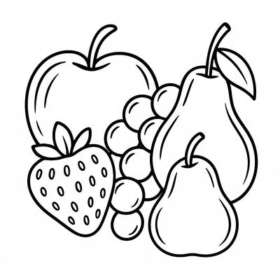 Fruit Coloring Pages for Kids – Easy-to-Download Coloring Sheets