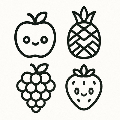 Fruit Coloring Pages for Kids – Fun and Playful Fruit Pictures