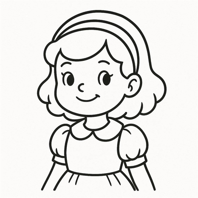 Girl Coloring Pages for Kids – Beautiful Girl Coloring Pictures