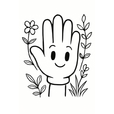 Handprint Coloring Pages for Kids – Fun and Creative Hand Coloring