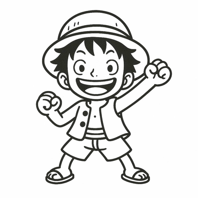 Luffy Coloring Pages for Kids – Cute and Fun Luffy Pictures