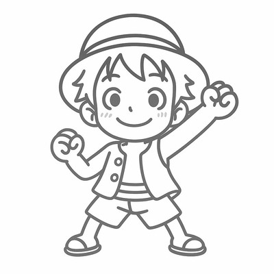 Luffy Coloring Pages for Kids – Cute and Fun Luffy Pictures