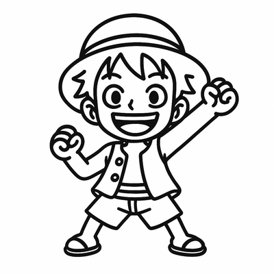 Luffy Coloring Pages for Kids – Cute and Fun Luffy Pictures