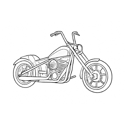 Motorbike Coloring Pages for Kids – Beautiful Motorcycle Coloring Pictures