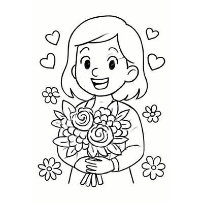 October 20 Coloring Pages for Kids – Beautiful Vietnamese Women's Day Pictures