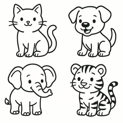 Online Coloring for Kids - Cute Printable PDF Coloring Pages