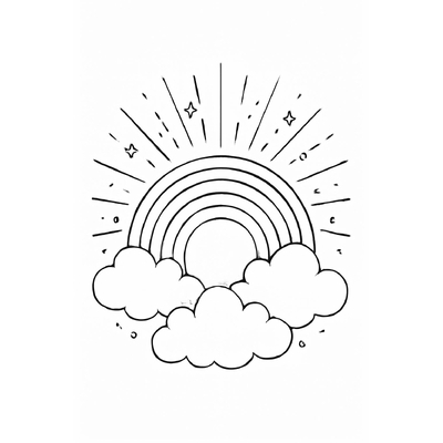 Rainbow Coloring Pages for Kids – Beautiful and Easy-to-Download Pictures